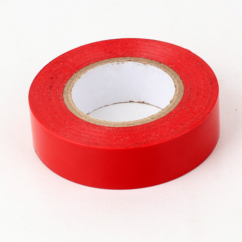 厂家直销支持定做电工胶带胶批发大红色pvc绝缘阻燃自粘胶带