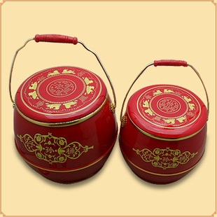 婚庆子孙袋 红色子孙桶大号 可以放鸡蛋的早生贵子 防木制品