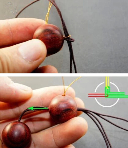 【教你diy佛珠】手串三通穿法及手串中国结打法