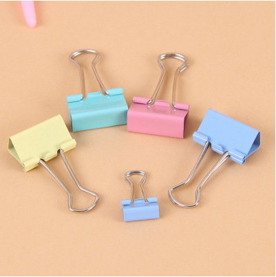 【得力8556es长尾夹6#彩色燕尾夹15mm 小号票据分类夹60只装耐用性】