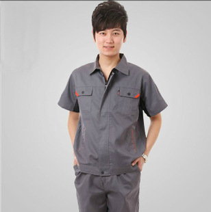 2014工程服短袖 男装 汽修工作服 夏装男 劳保工装制服