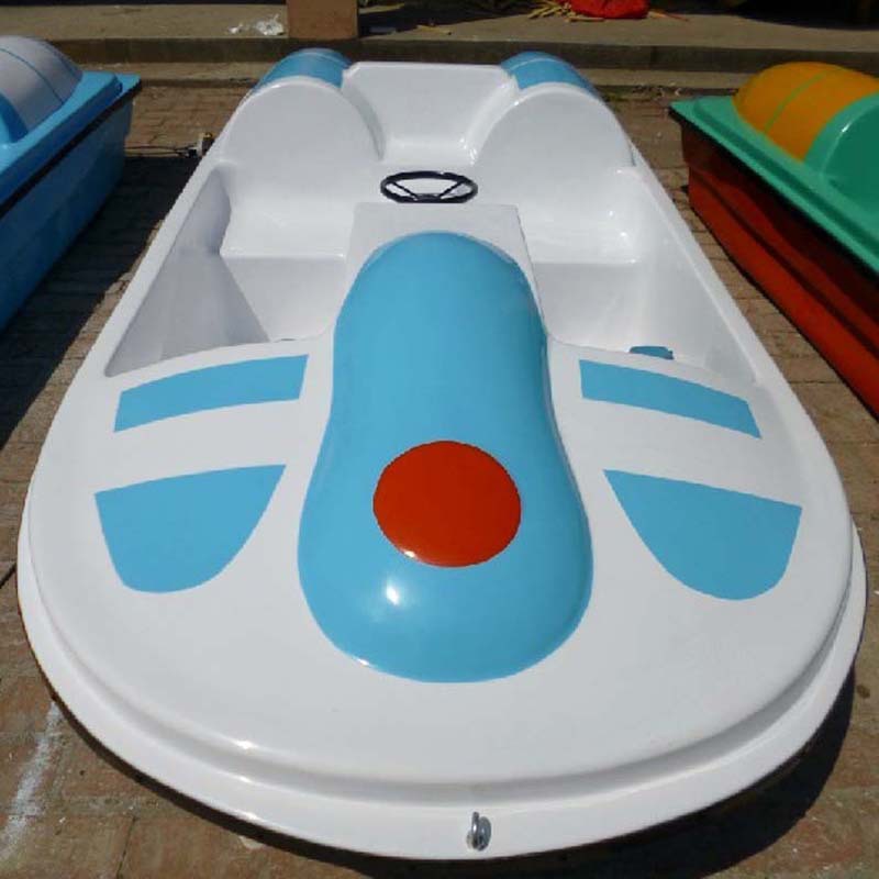 厂家批发2人小蜜蜂玻璃钢脚踏船 儿童公园游乐船水上游乐设备