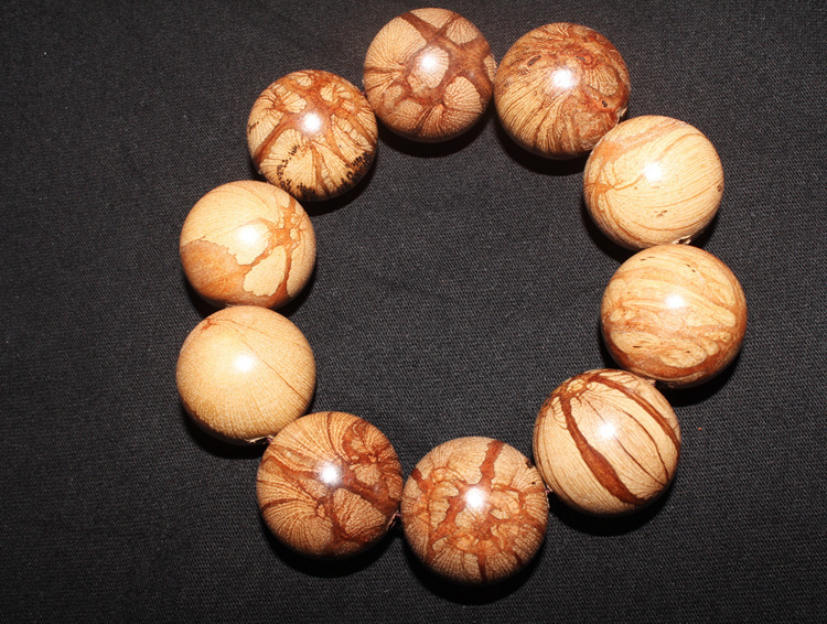 厂家批发六道木佛珠手链 25mm西瓜沉手串降龙木念珠梅花沉手饰图片_13