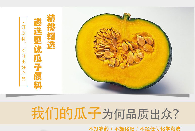 南瓜子直销 纯天然450g精选南瓜子 休闲食品 原生态