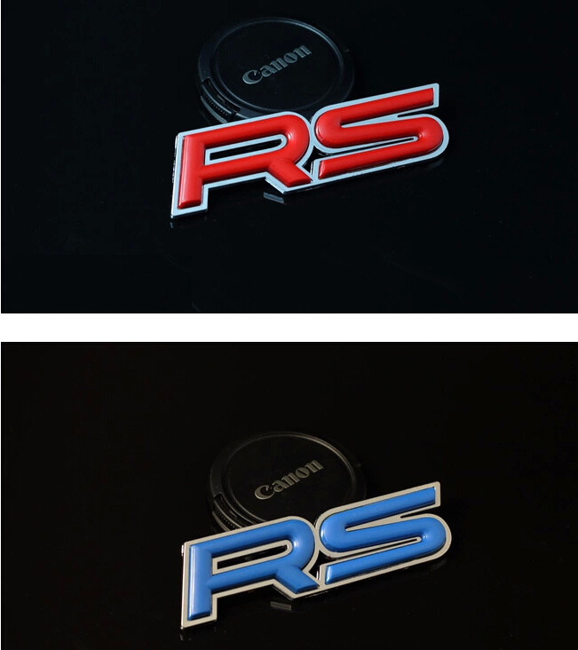 汽车尾标改装装饰标 立体金属车贴 双面胶固定车标  商品名称:rs中网