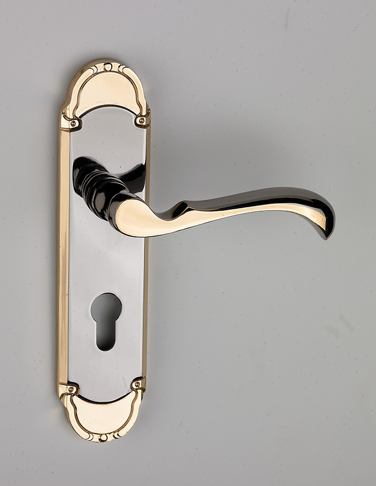 温州锁厂批发 中高档锌合金执手门锁 钛黑金m08-10b