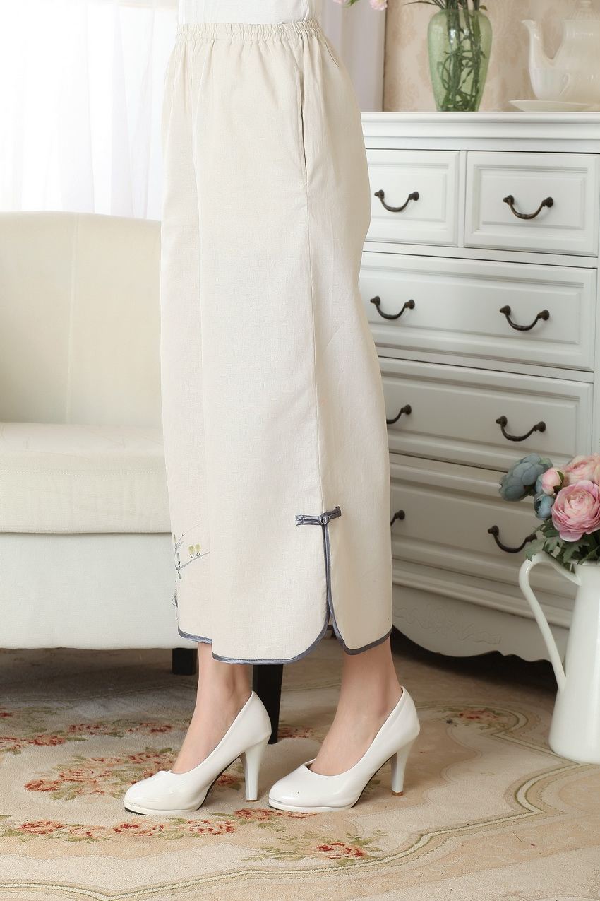 2014新款唐装女裤 女士唐装裤子 古装汉服阔腿裤民族风女装休闲裤