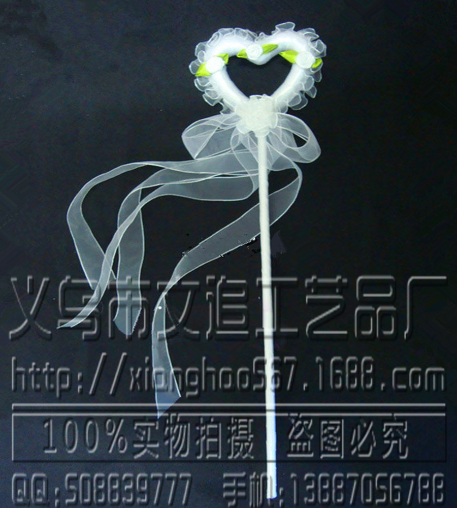 婚礼装饰天使棒 舞会派对表演仙女棒 婚庆道具用品花儿童小魔法棒