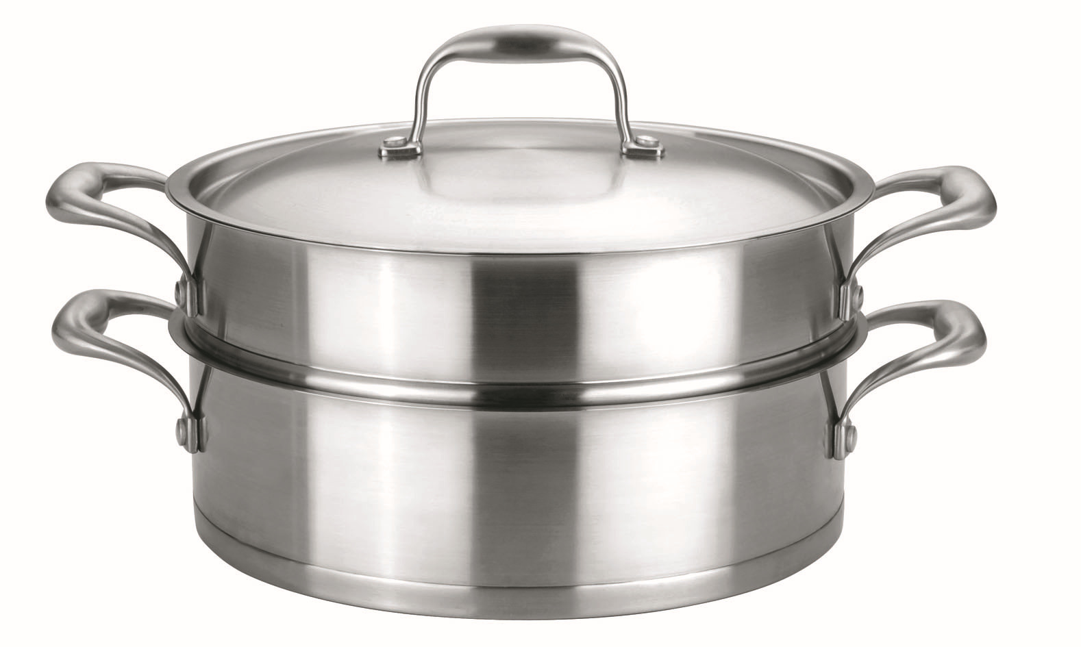 pot外贸原单正品304 18-10不锈钢汤锅煎锅蒸格3件套