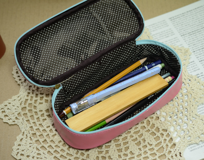 韩国文具批发 响指 呆萌鹰椭圆笔袋 xz-dm11