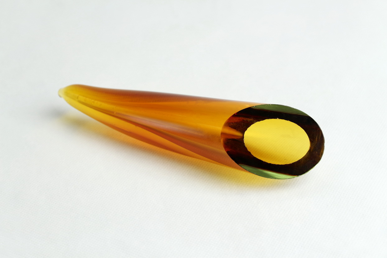 供应 艺术管型玻璃 牛角 多款多色 玻璃灯饰 手工吹制玻璃