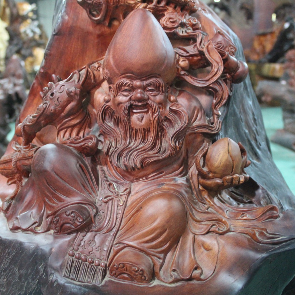 木雕 根雕 高档工艺礼品 花梨寿星雕刻摆件 家居酒店别墅精品摆设