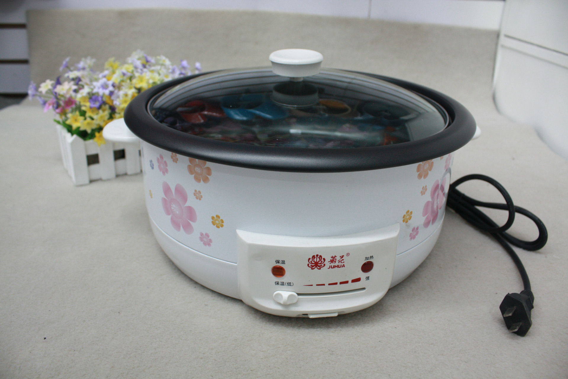 菊花多彩豪華電火鍋 火鍋 菊花cdr160花多用5l電火鍋(1600w)