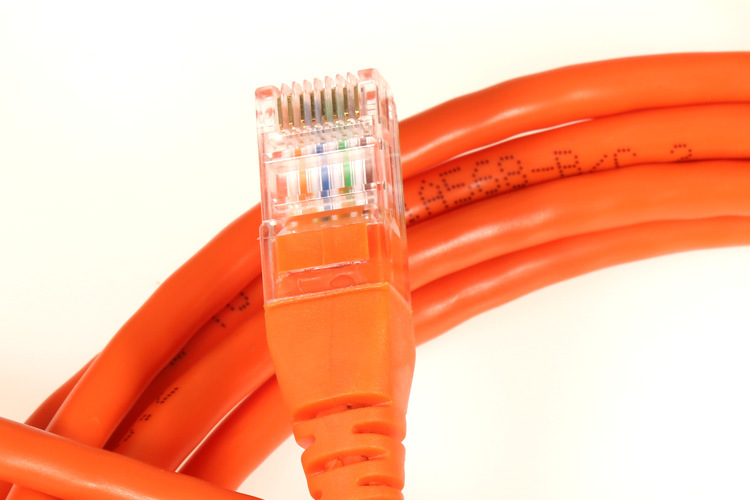 安帝 厂家直销六类1米网线 网络跳线 成品网线 cat6 六类网线橙色