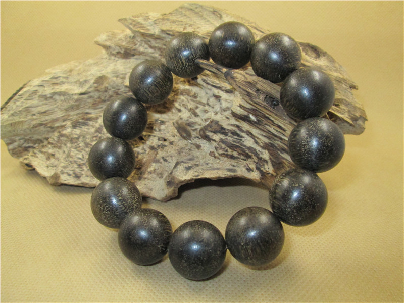 印尼达拉干黑奇楠沉香佛珠手链手串木念珠男款18mm 16mm 男女款