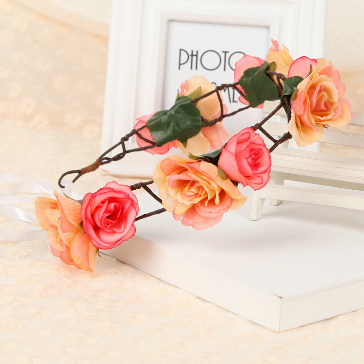 淘宝热卖摄影花环海边渡假樱花花环新娘花环演出花环节日喜庆花环