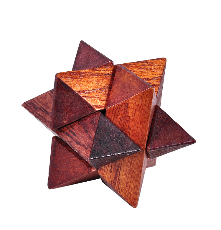 木制成人益智玩具 孔明锁 鲁班锁 八角球 外贸原单