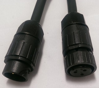 科耐斯 ip67防水接头 防水连接器线对线式2芯公母插头(镀镍)