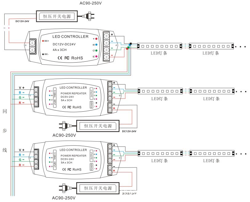 361接线图2 LED控制器RGB控制器