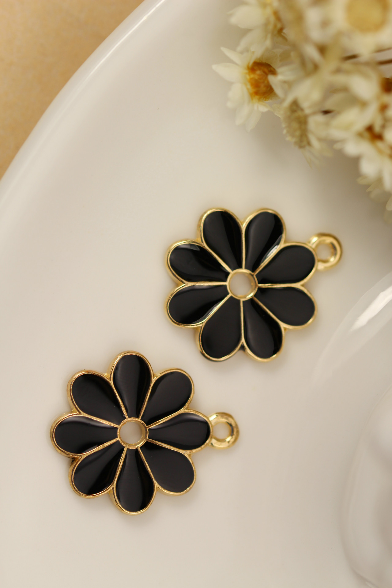 合金饰品配件韩版时尚流行挂坠滴油八瓣花小玫瑰3311-3604