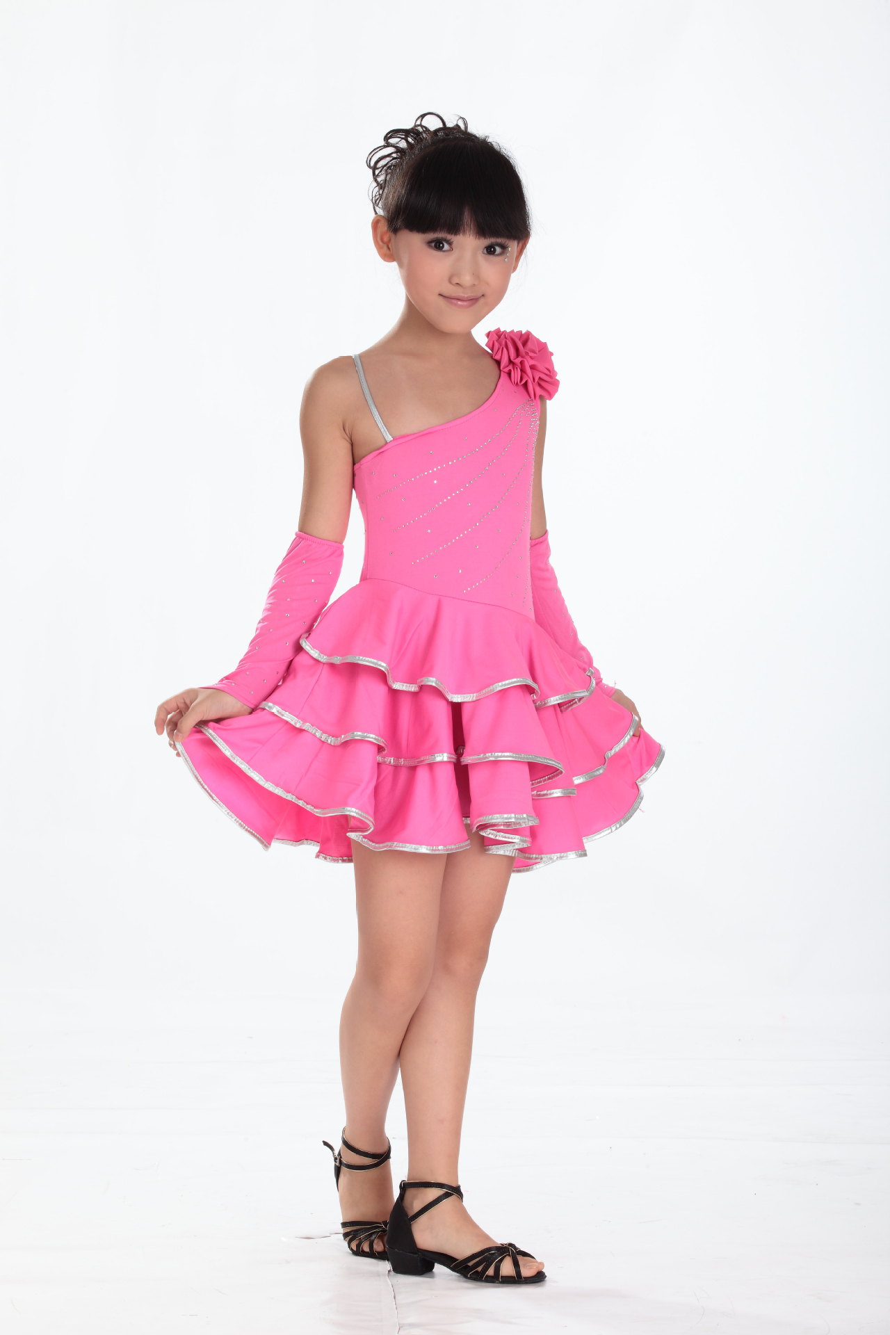 儿童舞蹈服装女童舞蹈裙长袖舞蹈服女幼儿芭蕾舞女童练功服