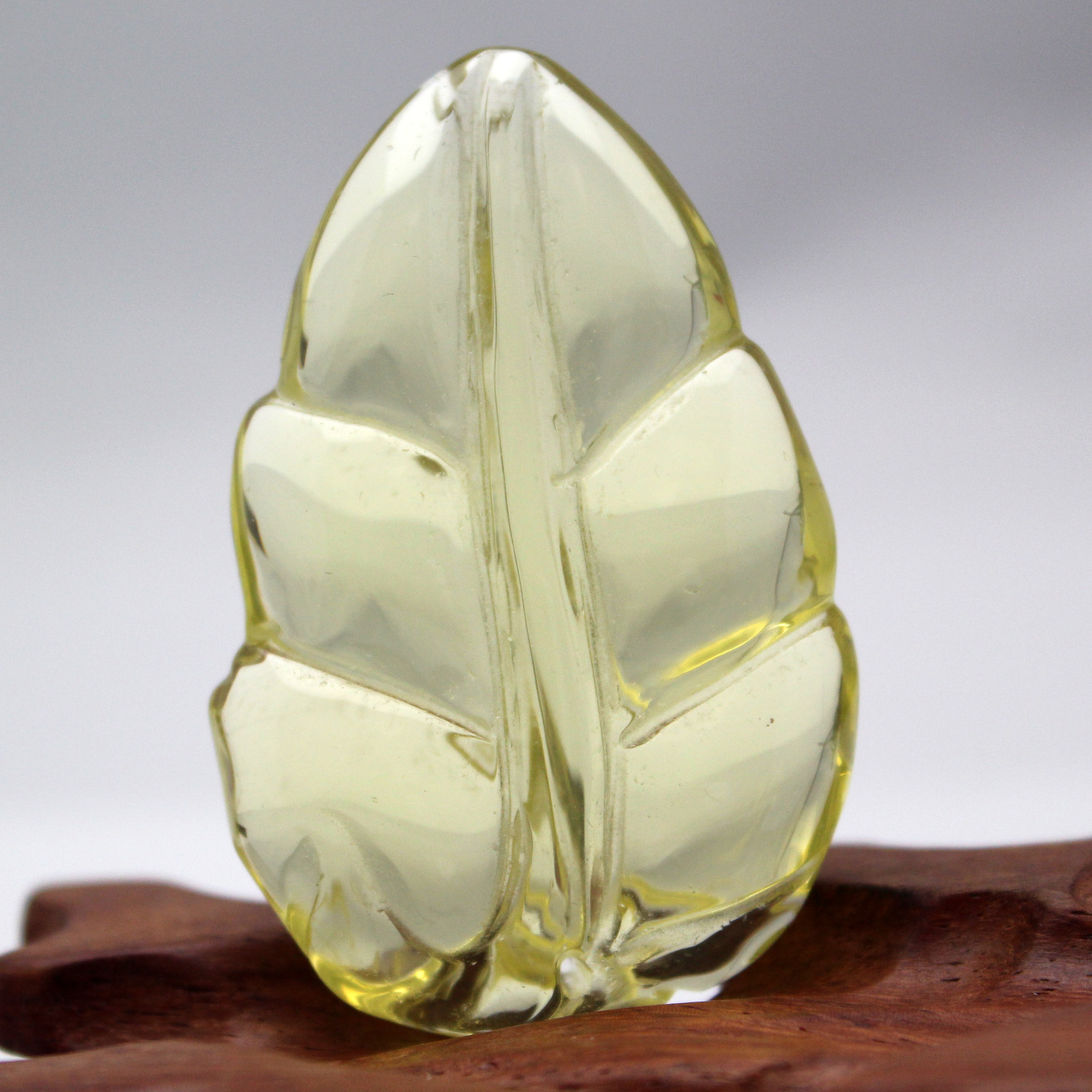 静雅 天然黄水晶叶子吊坠 阳光帅气招财致富 简单大方 bsdz0058图片