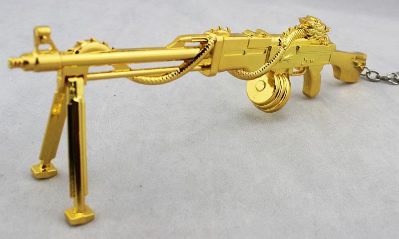 穿越火线 cf周边 19厘米盘龙rpk枪模型 cf武器兵器合金模型钥匙扣