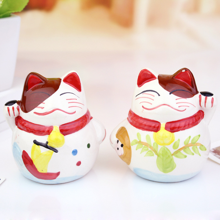 手工彩绘陶瓷存钱罐 开业礼品赠品 儿童礼品 普通货 207