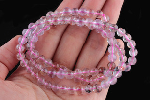 超七云母水晶手串 紫发七彩草莓晶手链批发 天然水晶石手饰批发