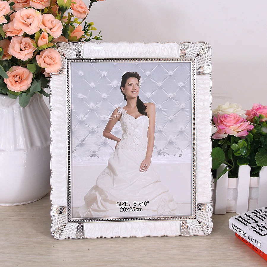 欧式6/7/8/10寸珍珠创意相框 影楼摆台婚庆工艺礼品相架 602批发