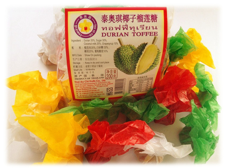 泰国进口休闲食品 椰奶水果糖 纯椰子糖/椰子榴莲糖/椰子花生糖