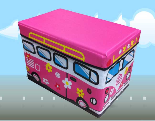 多功能pu长方形收纳凳 卡通玩具皮革收纳凳 爆款收纳凳可折叠