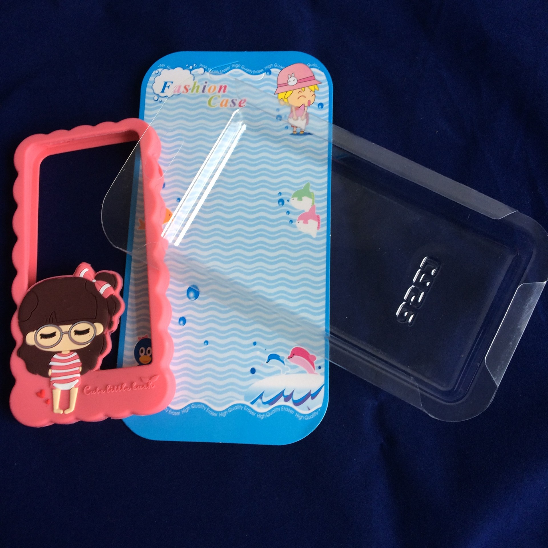 供应手机壳包装吸塑泡壳 pvc插卡折边吸塑 含挂孔 可印刷