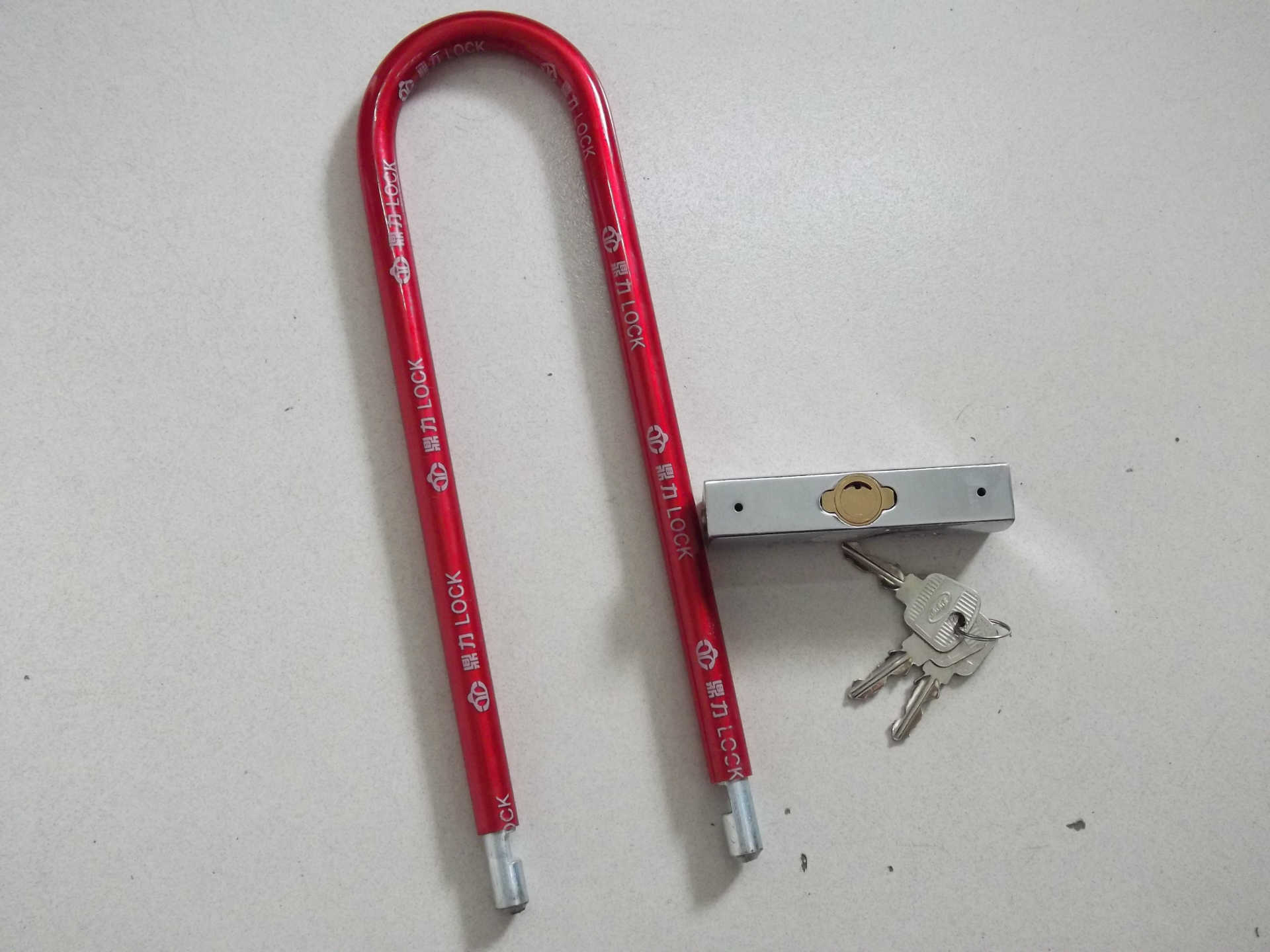 厂家直销鼎力牌8003u型前插锁/摩托车锁/电动车锁/自行车锁