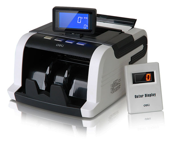 得力3911点钞机 新国标b类银行专用验钞机 超稳定型270度超大屏