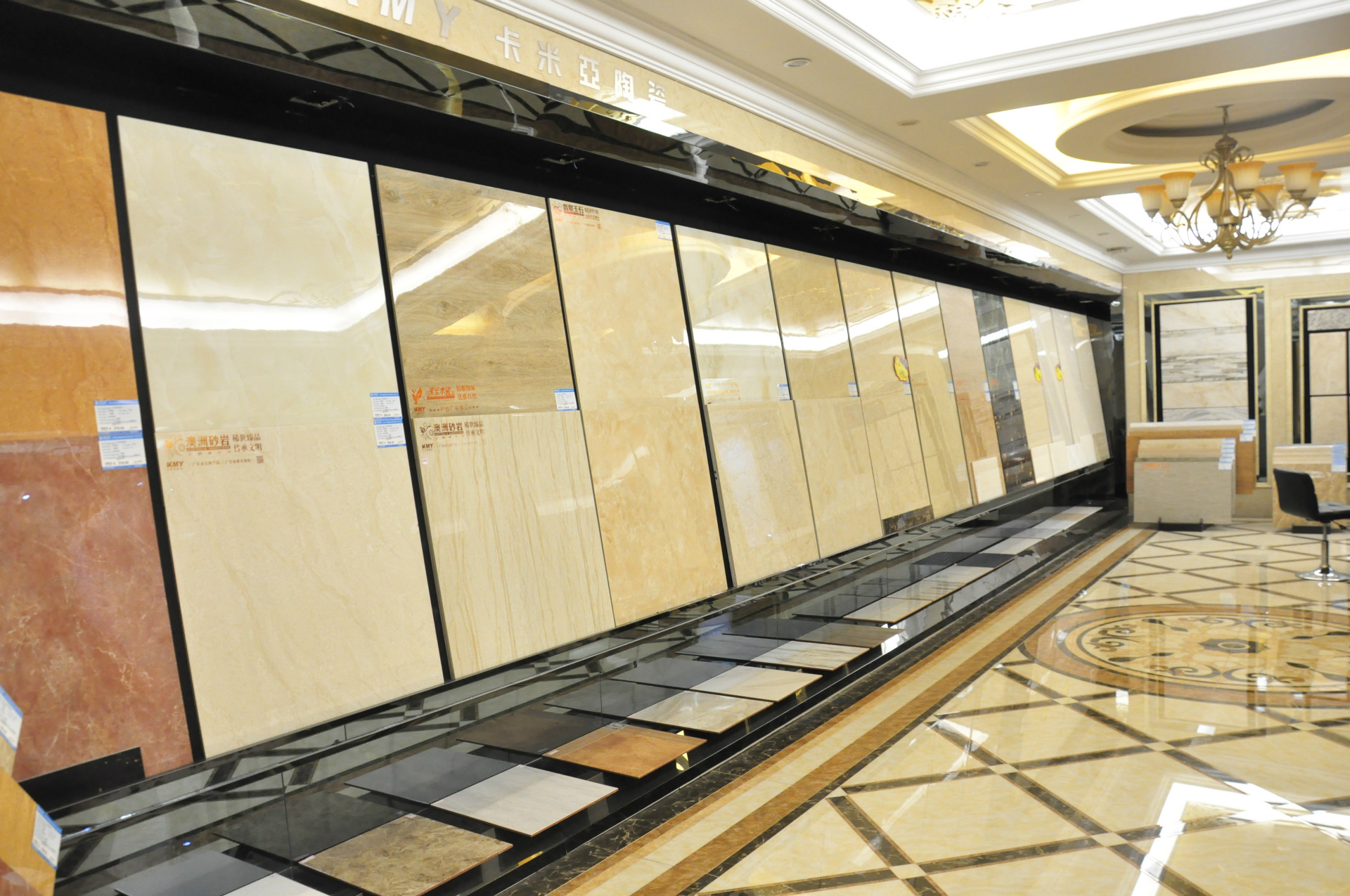 山东济南自然文理仿古砖青色 佛山卡米亚品牌陶瓷 抛光砖瓷砖 防滑