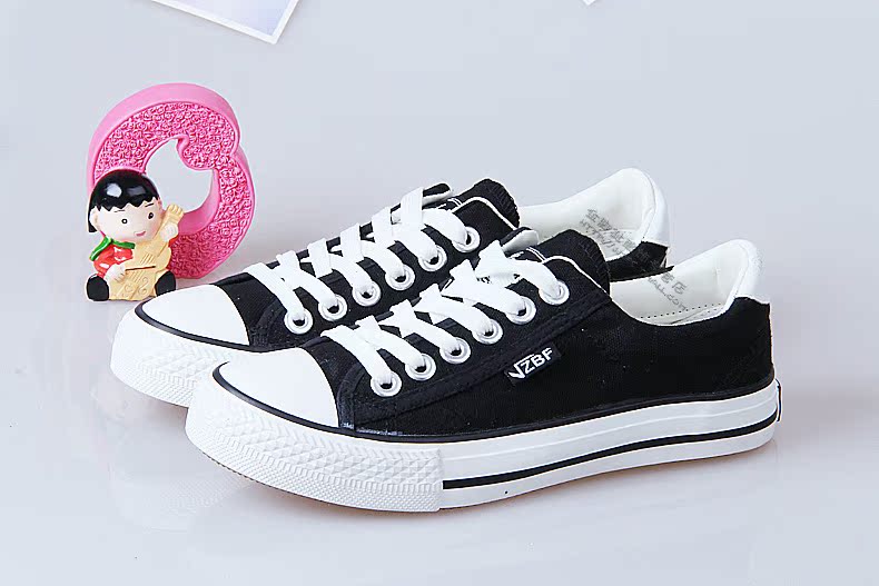 正品2014卓不凡新款女低帮系带帆布鞋 韩版纯色轻便透气学生单