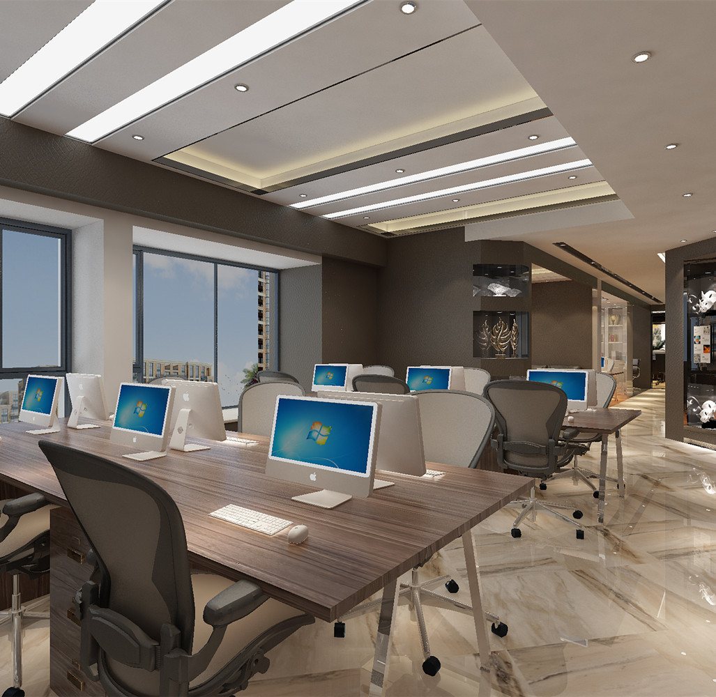 写字楼室内装修 服装办公室设计 贸易公司办公装饰装修设计效果图