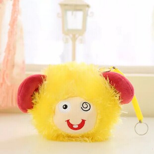 厂家直销卡通可爱蹦蹦羊毛绒玩具羊公仔 6色挂件包包挂件饰品批发
