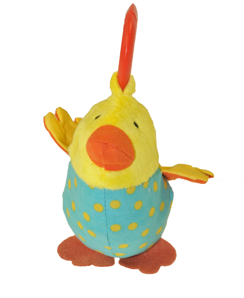 外贸高质量吊环立体小鸡玩偶 宝宝安抚公仔车挂