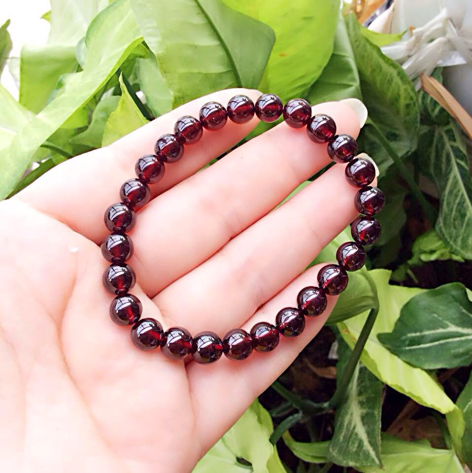 天然极品5a 无瑕疵石榴石 单圈女款手链 3种规格招代理一件代发