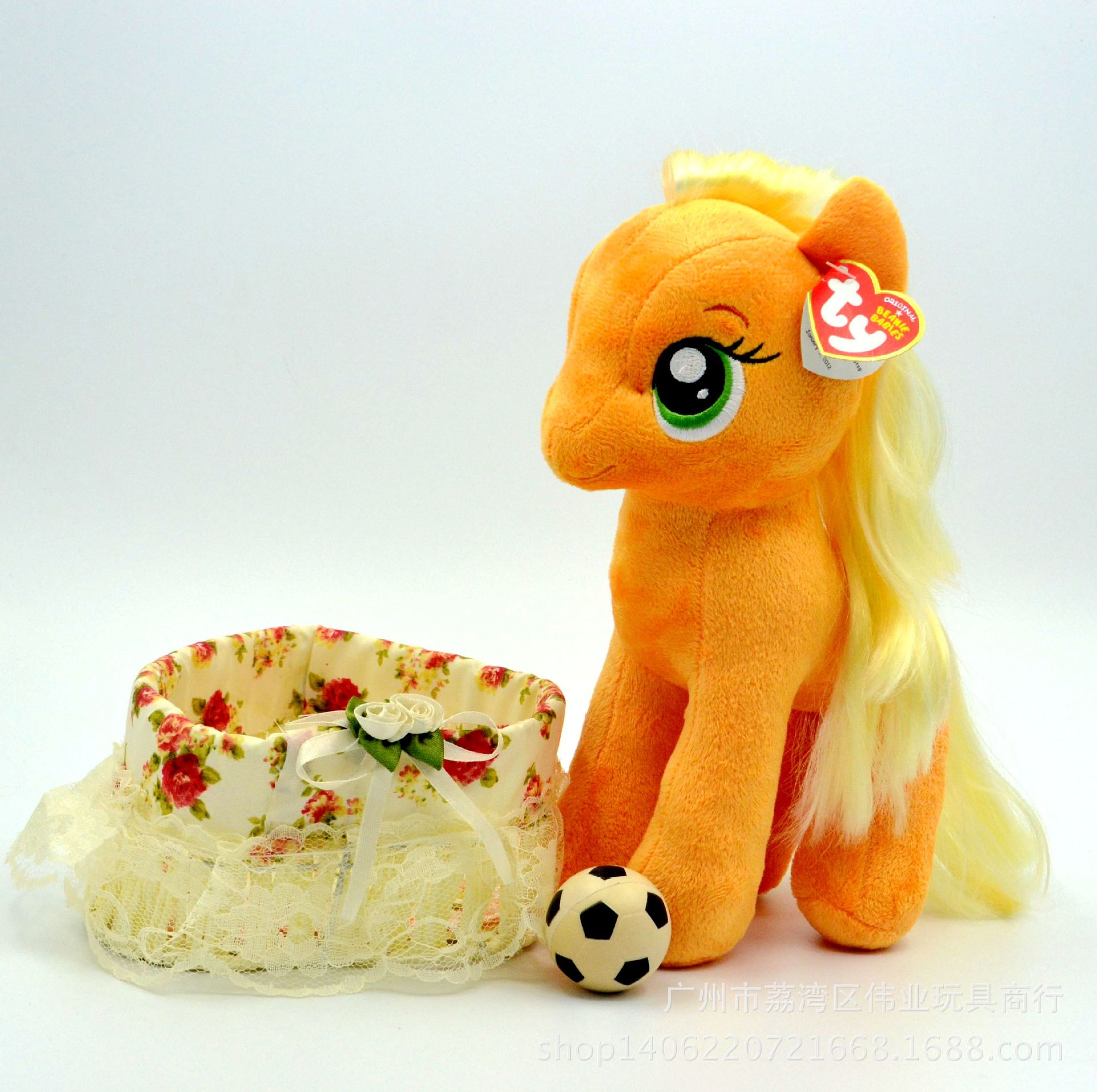 玩偶,娃娃 出口尾货美国ty 新款 my little pony小马宝莉彩虹马毛绒