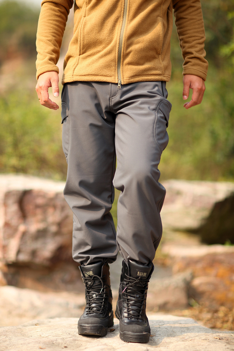 tad款鲨鱼皮软壳冲锋裤 防风防水 户外男士登山裤子