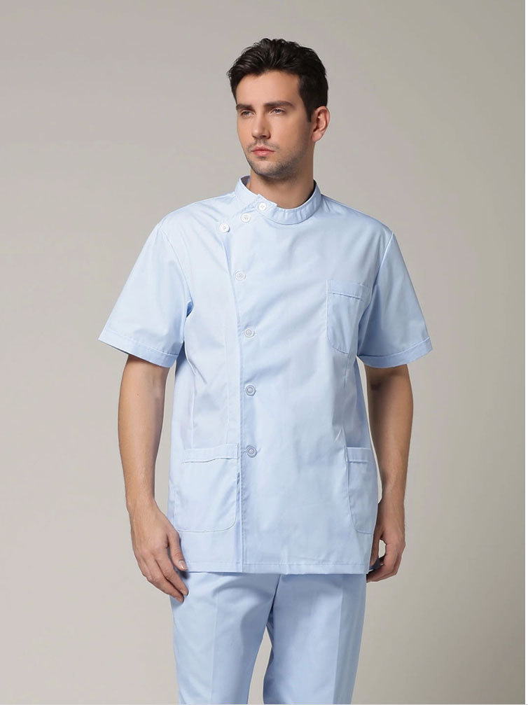男牙科口腔科医生服护士服偏襟立领套装分体工作服长短袖
