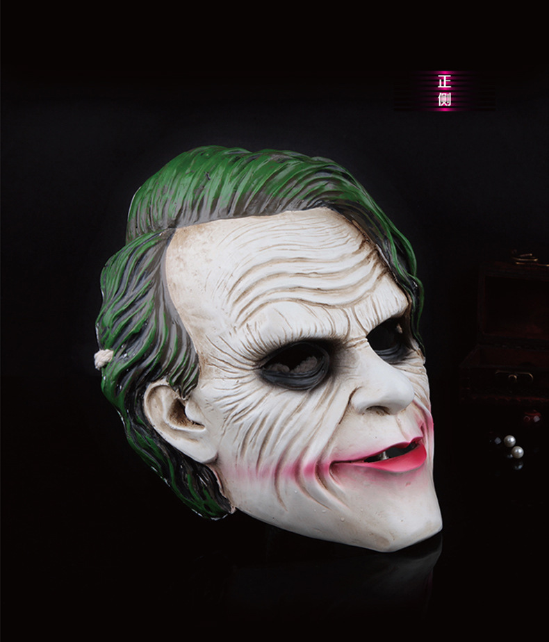 万圣节厂家电影主题精品树脂 蝙蝠侠暗黑骑士面具小丑面具 880g