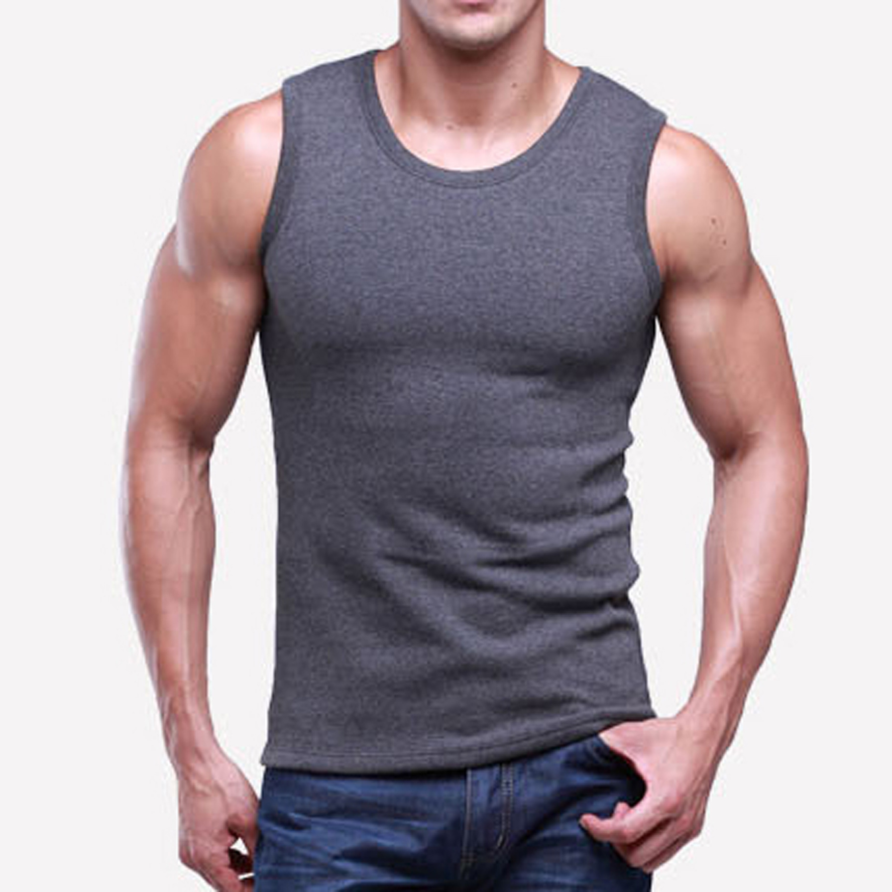 秋冬款男士保暖背心 不倒绒上衣男纯棉男士背心 厂家直销