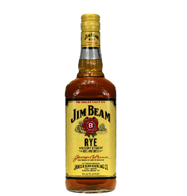 洋酒 美国原装进口【jim beam】黑麦占边波本威士忌 750ml 正品