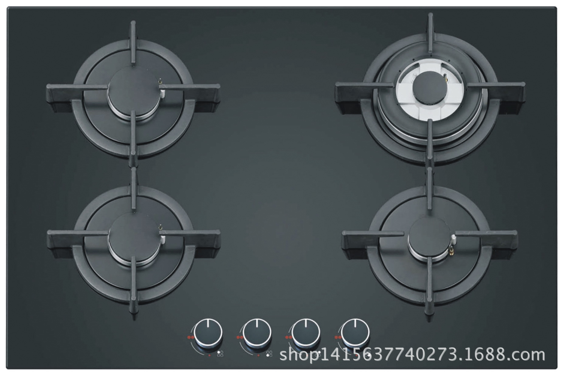 60cm嵌入式四头四眼燃气灶欧式钢化玻璃多眼燃气炉具g604gb