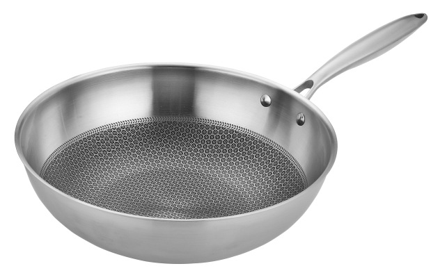 不锈钢炒锅德国工艺无油烟无涂层不粘锅跑江湖新品马帮健康锅具