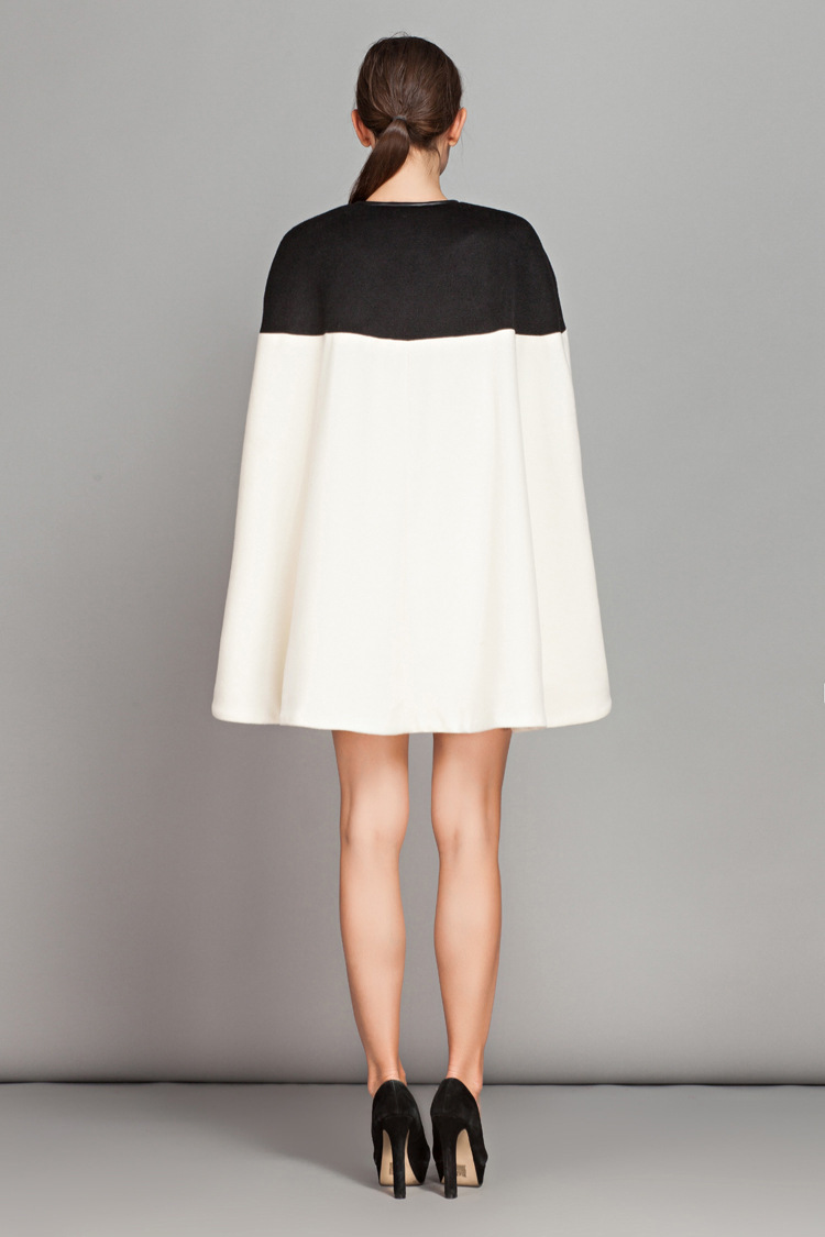 yigelila独家高端定制 黑白甜心 斗篷披风大衣外套 定制款 9238